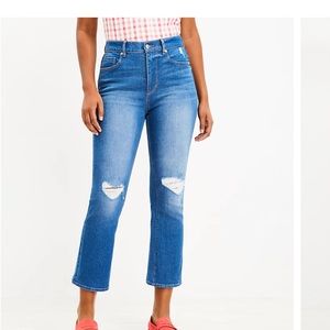 NWT LOFT kick crop flare jeans